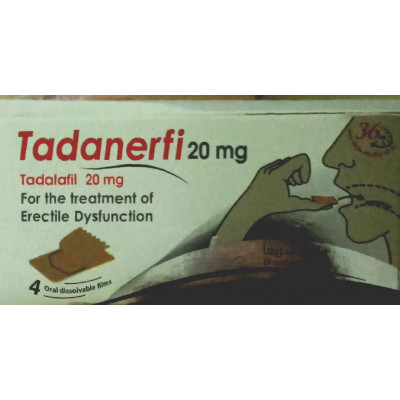 TADANERFI 20 MG ( TADALAFIL ) 4 ORODISPERSIBLE FILMS 